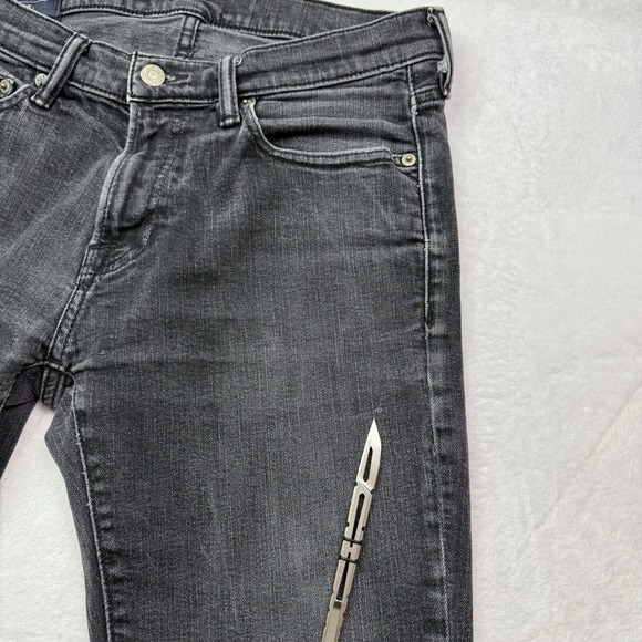 Abercrombie & Fitch Jeans Men 31x30 Black Langdon Skinny Jeans Used With Spots - Picture 16 of 16